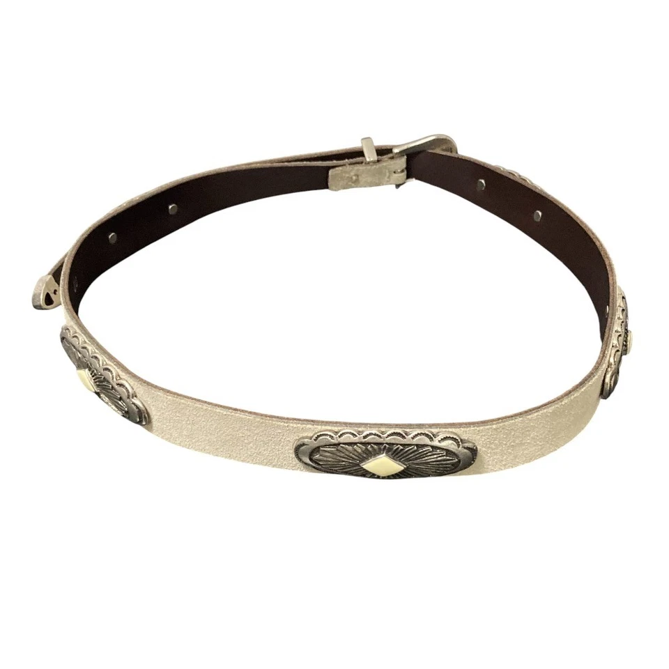 Cinturón PUNTOVITA Concho Gamuza Cuero en Gris Mujer USADO Foto 2 de 4