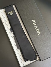 Prada Luxury Silk Tie Triangle Logo