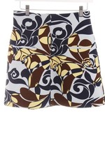 ZARA WOMAN High Waist Rock Damen Rock Gr. DE 36 himmelblau-gelb-cognac