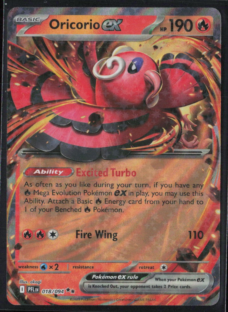 Oricorio ex - Double Rare ME02: Phantasmal Flames 018/094 NM