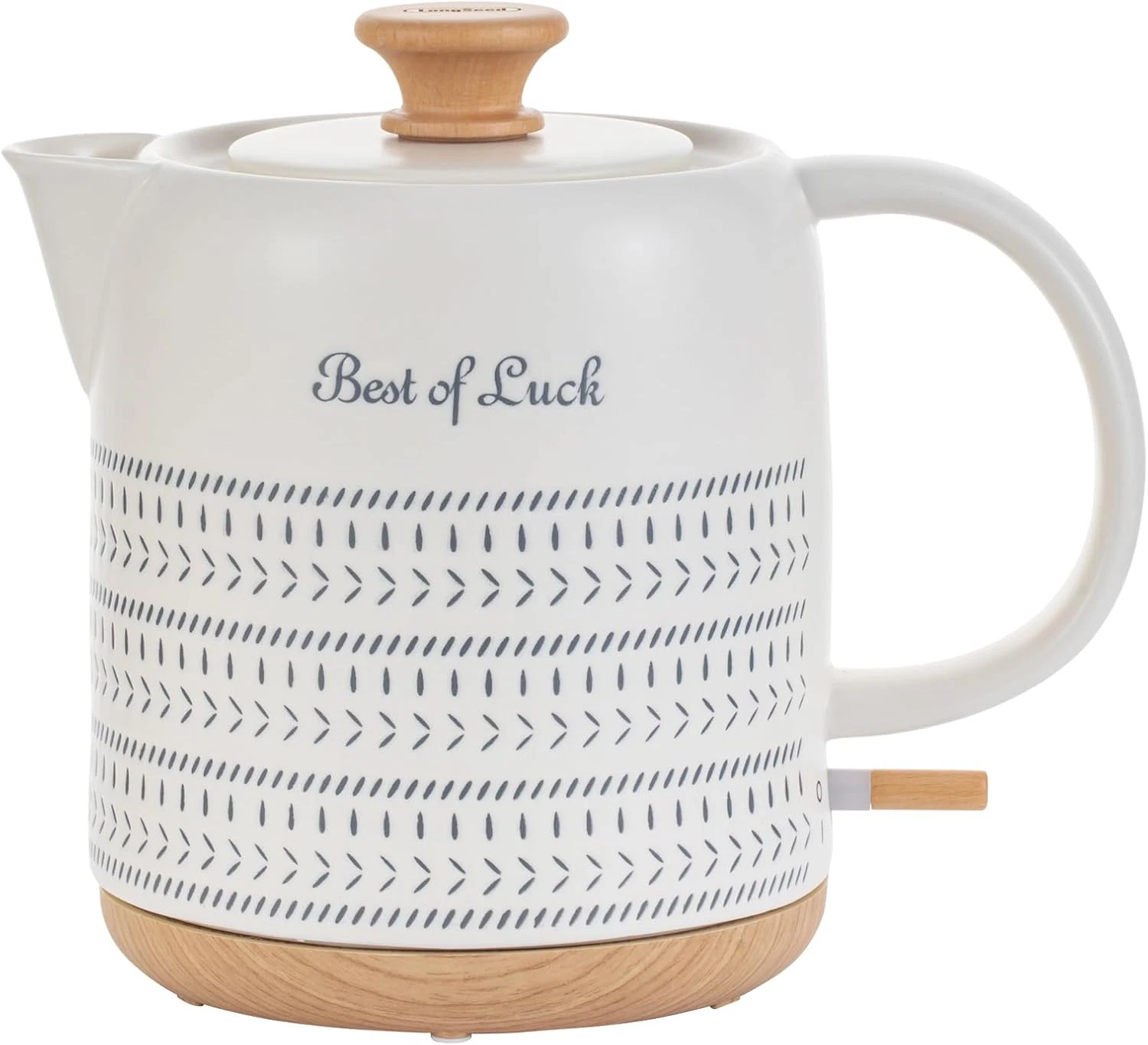 1.0L Fast Boil Ceramic Electric Kettle with LED Light & Auto Shut-Off