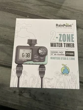 RAINPOINT Water Timer for Garden Hose - 2 Zone Sprinkler Timer with Rain Delay