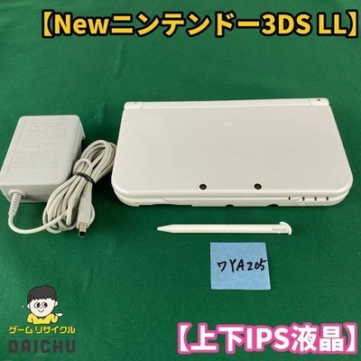  ワYA205 Nintendo New 3DS LL XL Pearl White Console Dual IPS Tested Work Japan
