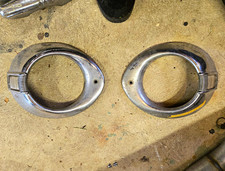 1940-1941 Ford Headlight Bezels With Turn Signal Glass. Pair