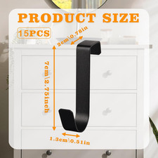 15 Pack Over The Cabinet Door Hooks, Cabinet Drawer Organizer, Metal Cabinet ...