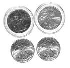 4 Coin Silver American Eagle Uncirculated Lot 2 X 2003 1992 2008