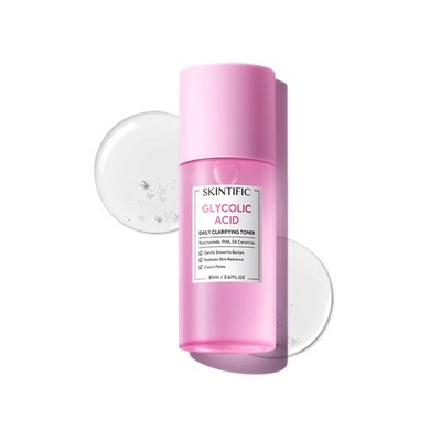 SKINTIFIC - Glycolic Acid Exfoliating Daily Clarifying Toner AHA PHA Skin 80ml