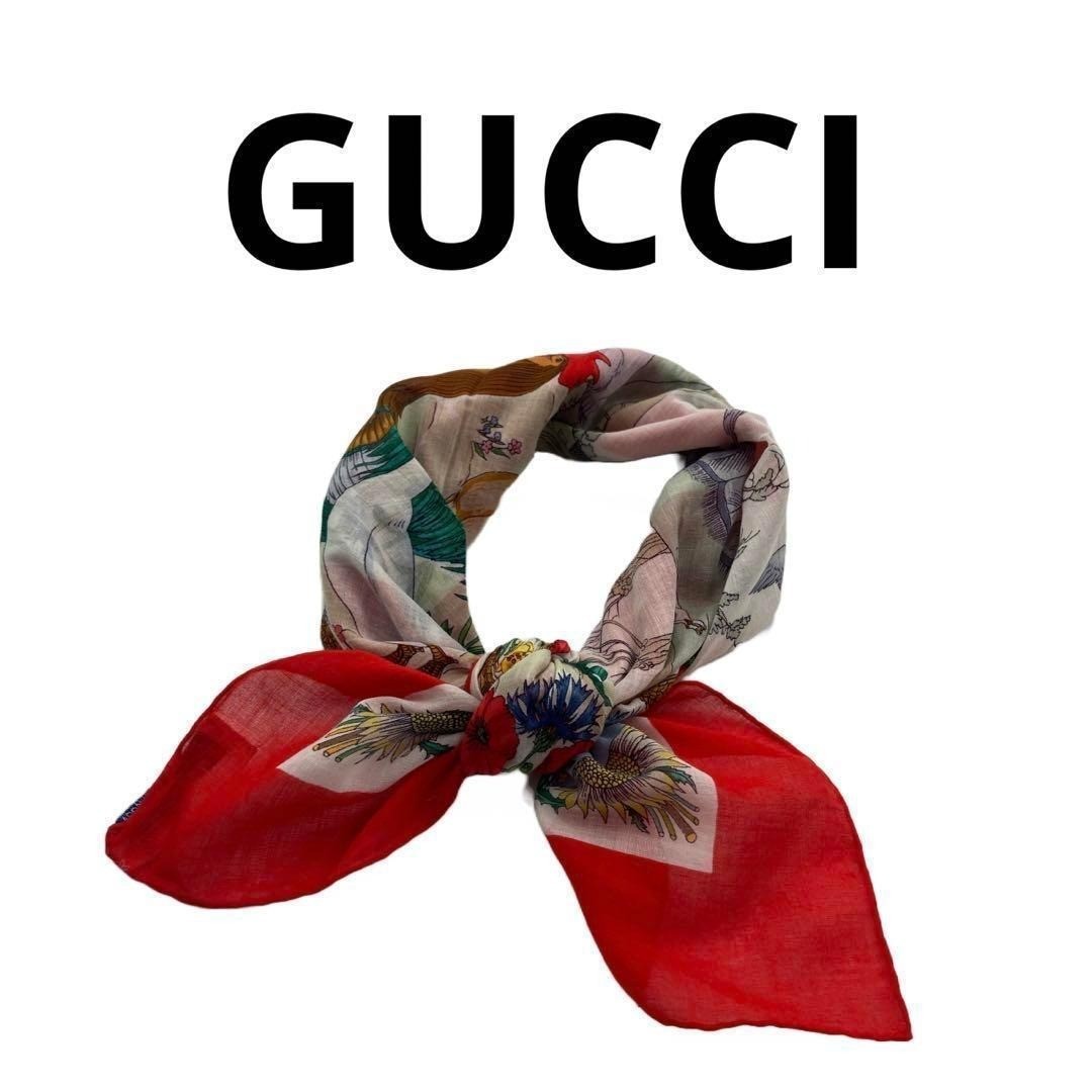 Gucci Vintage V. ACCORNERO シルクスカーフ Gucci Vintage V. Accornero Silk Funghi Mushroom Scarf | DBLTKE