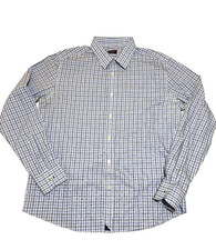 UNTUCKit Mens Wrinkle Free Plaid Blue White Shirt Button Up 100 Cotton Sz XL