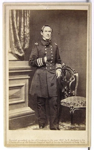 1860s CIVIL WAR UNION NAVY ADMIRAL DAVID FARRAGUT CDV PHOTO BY MATHEW BRADY