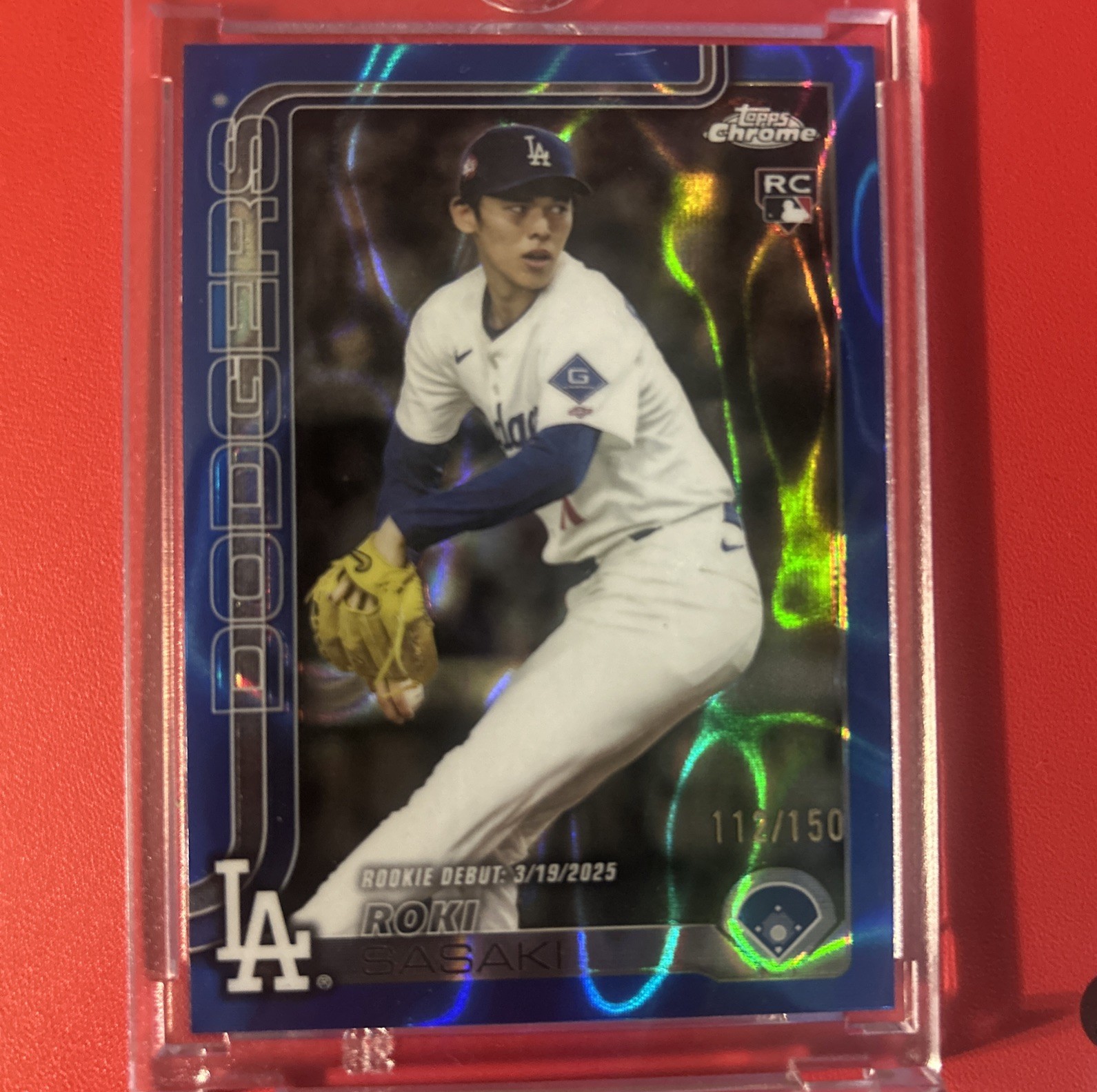 Roki Sasaki Rookie Blue Lava Refractor /150 2025 Topps Chrome Update #USC73