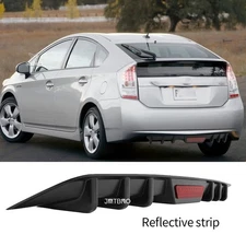 Car Rear Bumper Lip Valance Diffuser Spoiler Fins Matte Black For Toyota Prius