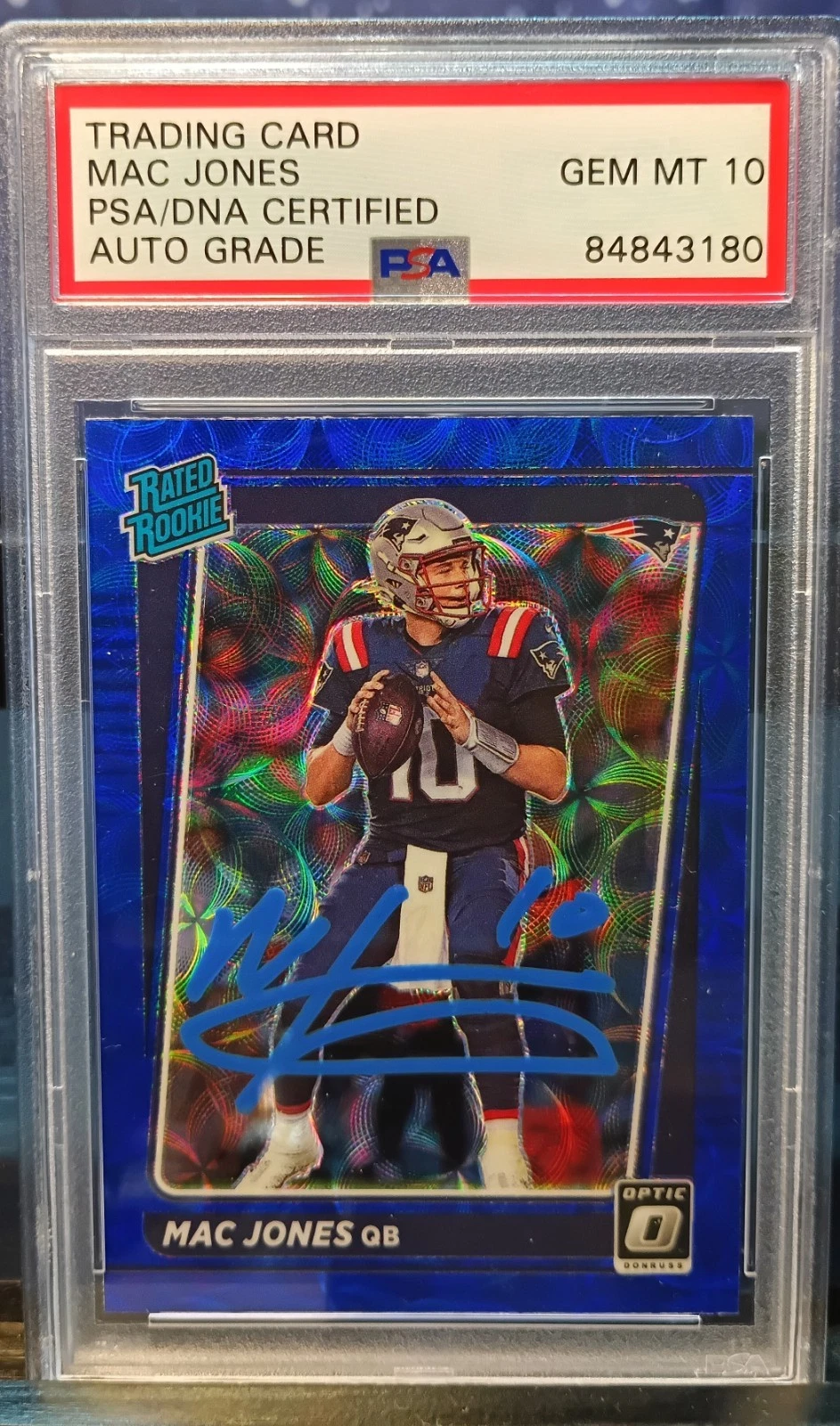 Deal for 2021 Panini Clearly Donruss Rated Rookie Mac Jones #55 Autographs (RC) PSA 10