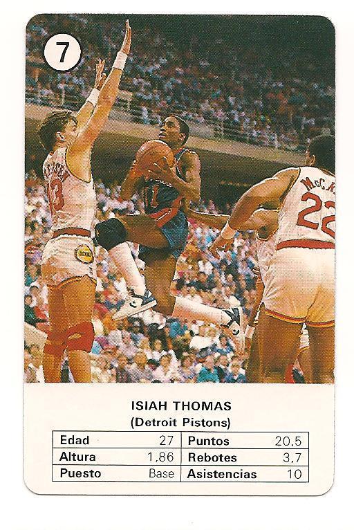 Isiah Thomas 1988 88 Fournier NBA Estrellas Card #7  qty