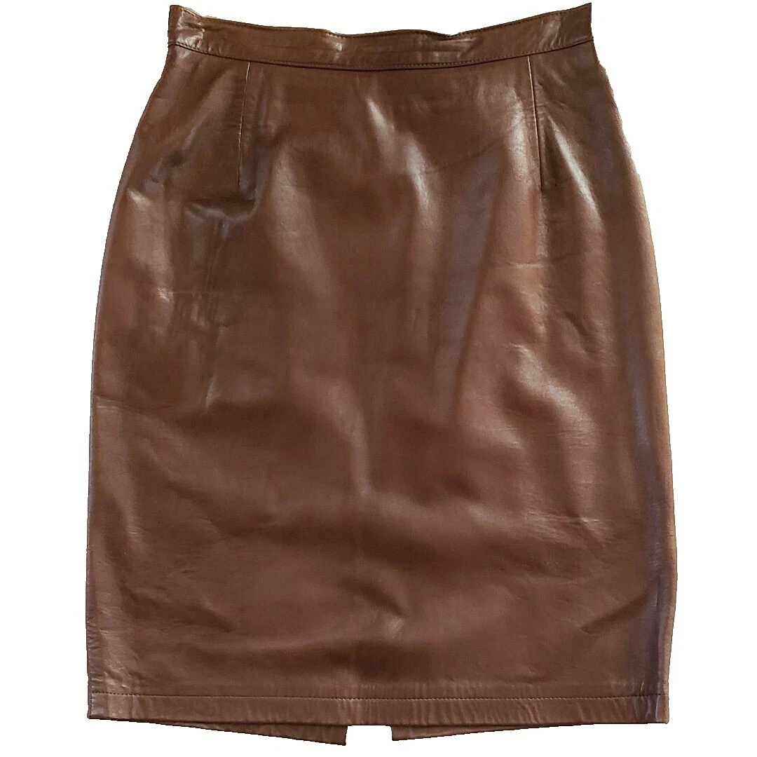 Faldas Vintage de cóctel de cuero para mujeres