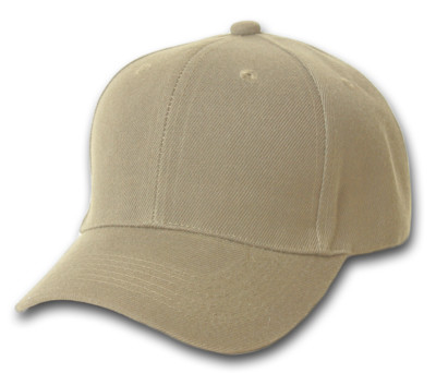 12 New Plain Khaki Adjustable Closure 