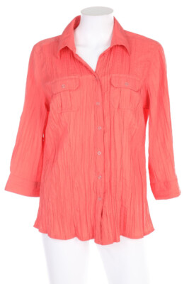 CANDA by C&A Shirt Blouse Plissé Patch Pockets D 40 coral