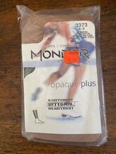 NEW MONDOR 3373 opaque plus tights color Tan size 4-6 skating dance theater