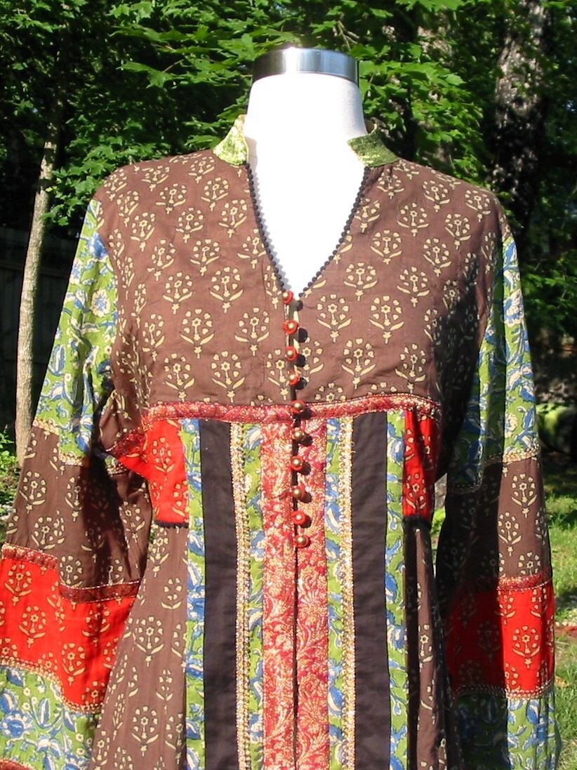 J Peterman Patchwork Embroidered Boho Long Flowy … - image 6