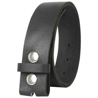Mens Real Leather Belt Strap 100% Cowhide Stud Snap Clip On Waxed Belt - Foto 9