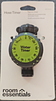 Mechanical Water Timer Egg timer style Black & Green by Room Essentials