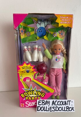  1998 Stacie Bowling Party Barbie Puppe NRFB