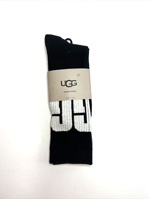 Crew Socks Black Ugg Socks UGG Mens Trey Rib Knit Slouchy Crew