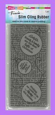 ORNAMENT TEXT SLIM CLING RUBBER STAMP FROM STAMPENDOUS - NIP