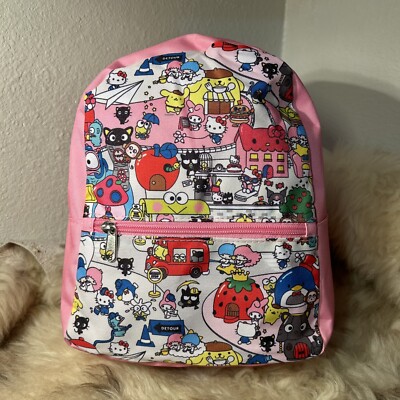 Hello kitty pink mini backpack NWT Hello Kitty Teddy Bear Cosplay Pink Plush Mini Backpack  main image 4