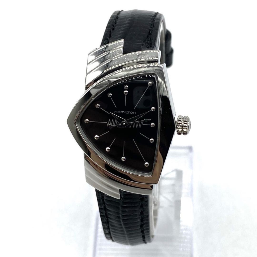 【おすすめ】 Ladies Ventura Hamilton Watch Replaced Battery H242112 Black その他