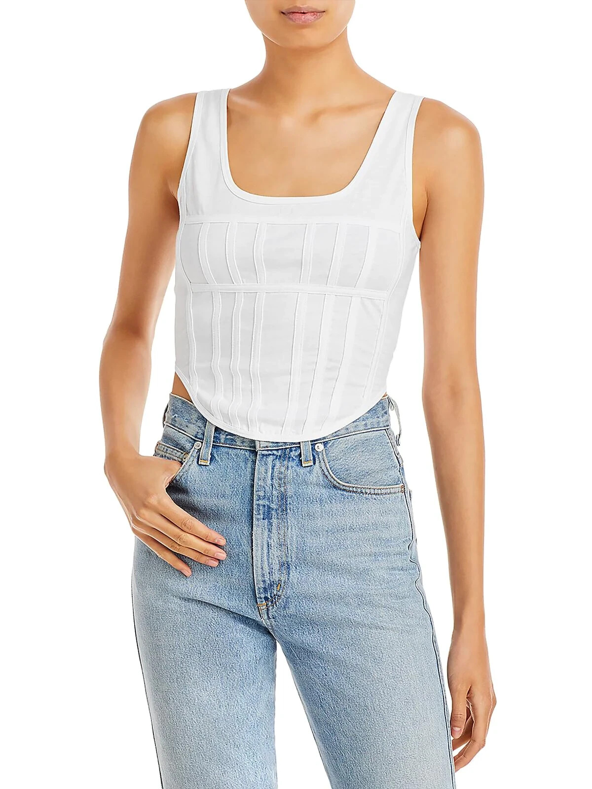 Fore Corset Tank Top White L44815 Womens Size L-image