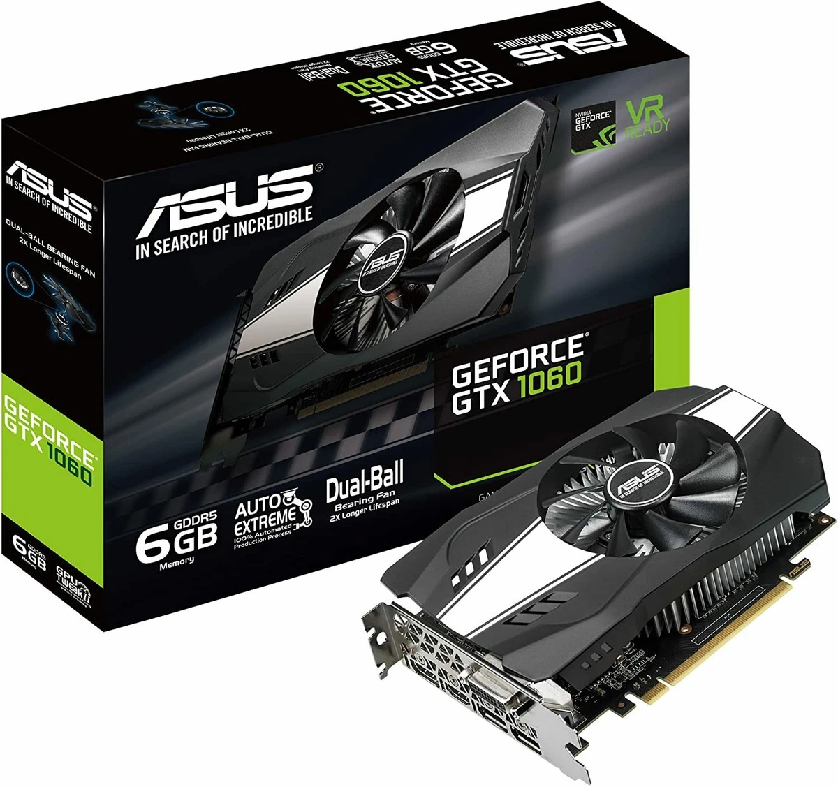 Single Model with ASUS NVIDIA GTX 1060 6GB PH-GTX1060-6G 889349981689 | eBay