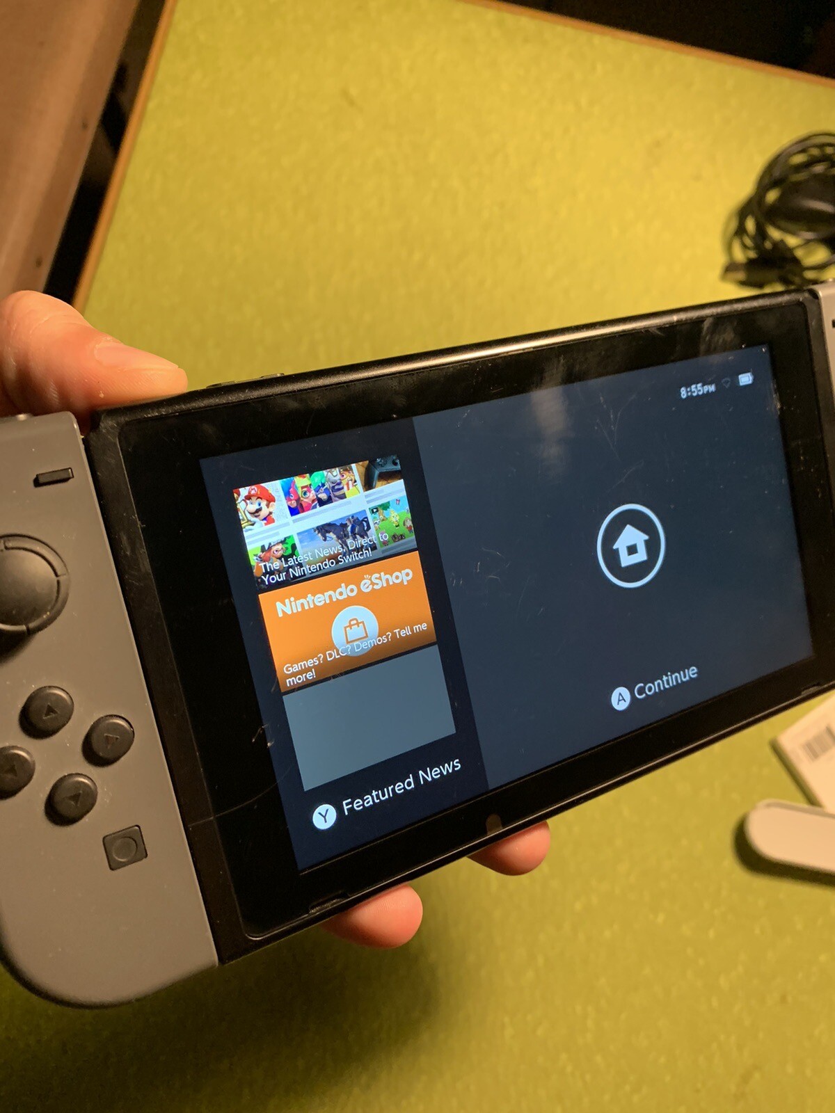 Nintendo Switch V2 Console HAC00101 w/Gray JoyCons eBay