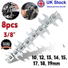 8Pcs Crows Foot Feet Wrench Spanner Tool Set 3/8" Metric Crow 10mm - 19mm UK Hot