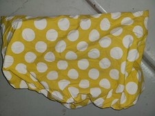 Land of Nod "Yellow with Large White Dots" Crib Fitted Sheet