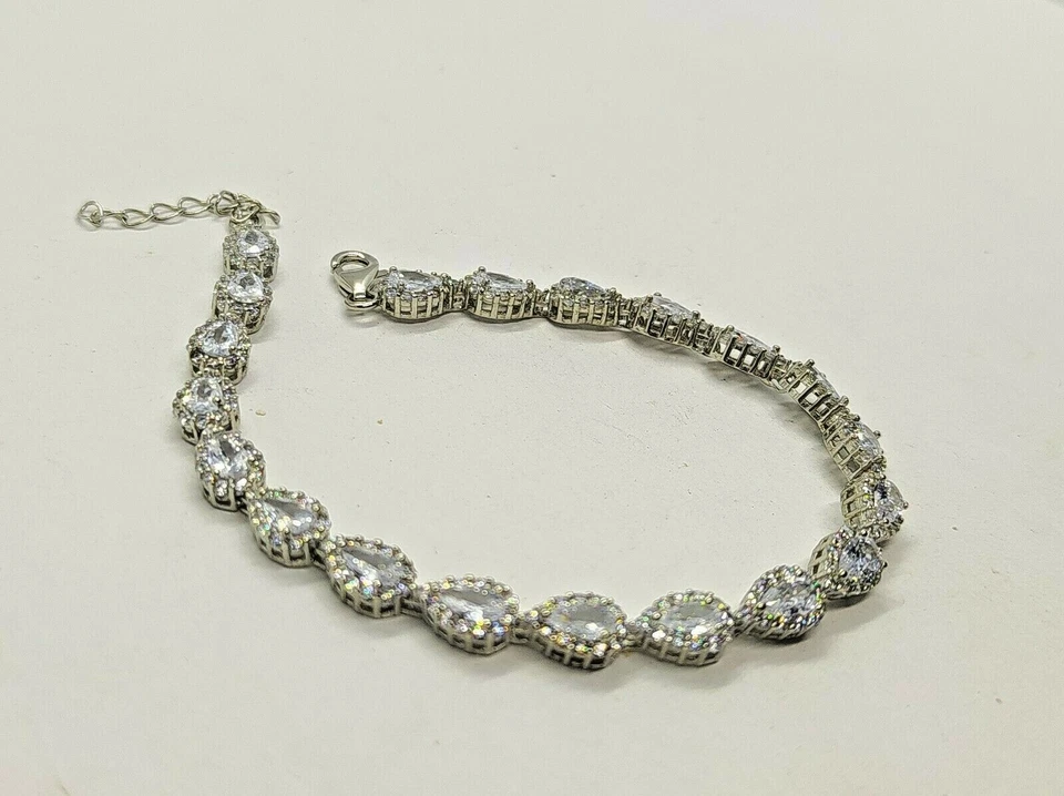 Bracciale argento 925/1000 donna MOD. tennis con pietre zirconi bianco brillante - Immagine 3 di 4