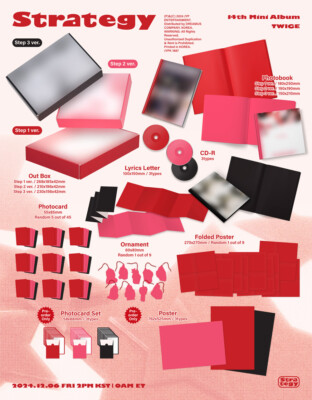 TWICE STRATEGY 14th Mini Album 3SET CD+Photobook+Photocard+Etc+