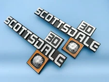 Front Fender "Scottsdale 30" Emblem Set 1981-1987 Chevy Pickup Trucks