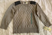 NEW TAGS OSHKOSH GENUINE KIDS BOY SIZE 4T GRAY LIGHT SWEATER DIAMOND SHAPED