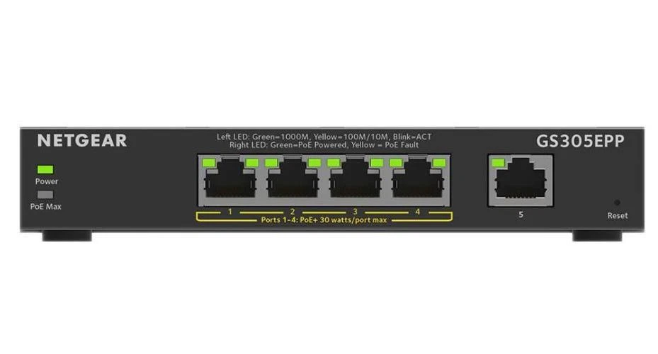 5 Port PoE+ Ethernet Plus Gigabit Managed Switch 120W PoE Budget GS305EPP-100UKS - Image 4 of 4