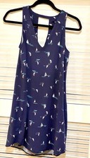 Gap Women’s XS Blue sailboat  novelty print v neck shift Sleeveless EUC
