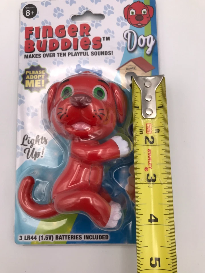 Finger Buddies Dog Makes 10 Playful Sounds Lights Up Ages 8+ Batteries Included - Image 4 of 4