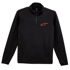 ALPINESTARS MISSION 1/4 ZIP UP MIDLAYER JACKET BLACK RED MOTORCYCLE ADULT NEW
