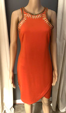 Orange Bodycon Dress - Size S