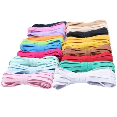 5meters Flat Elastic Ribbon Multicolor Nylon Spandex Trim DIY Clothes Decoration