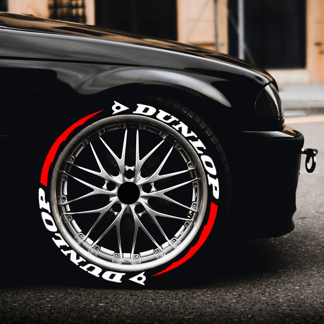 DUNLOP Tire Lettering Sticker 1.38