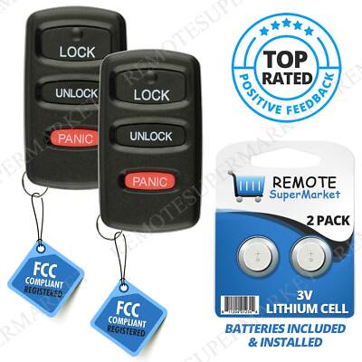 2 Replacement for Mitsubishi 98-06 Montero 98-04 Sport Car Keyless Entry Key Fob