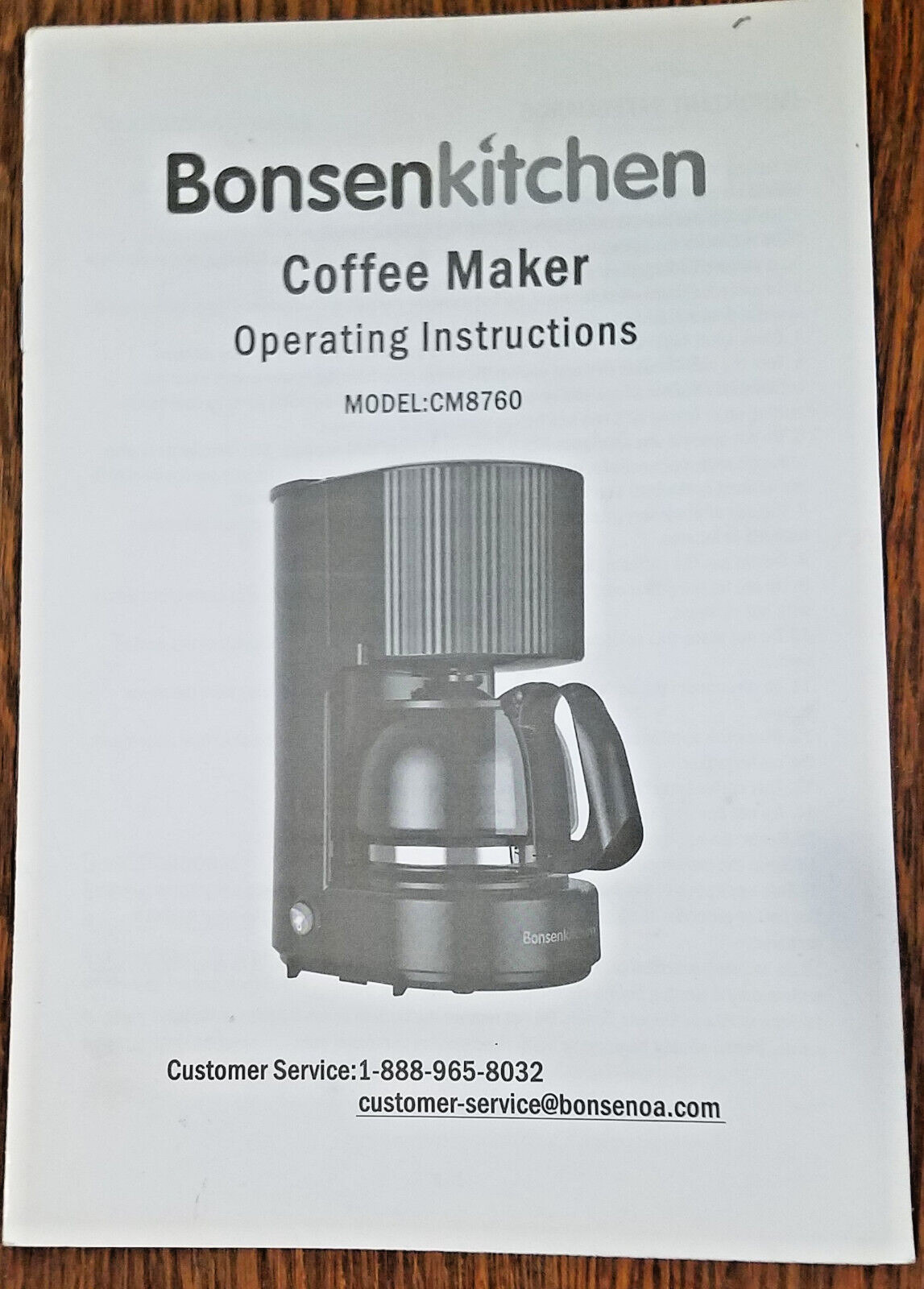 Operating Instructions (model Cm8760)
