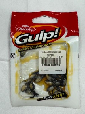 BERKLEY ' GULP ' 1'' MINNOW HEAD ' FATHEAD ' 18 PCS