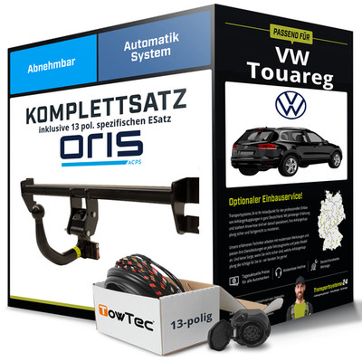 Anhängerkupplung ORIS abnehmbar für VW Touareg +E-Satz NEU inkl. EBA PKW